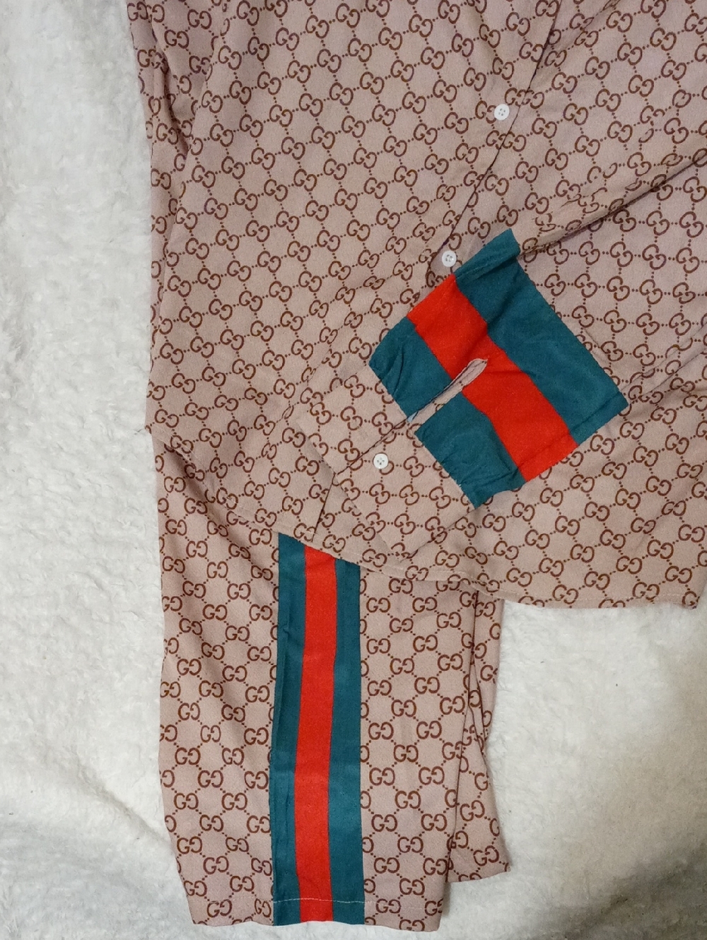 Designer-Inspired with Green-Red Stripe Large - Picture 4 of 7